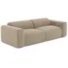 Image de Canapé 3 places en tissu bouclette taupe myra MYRA
