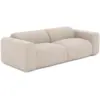 Image de Canapé 3 places en tissu tramé beige myra MYRA