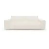 Image de Canapé convertible express matelas dunlopillo 160cm 3 places en velours côtelé crème joan JOAN
