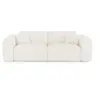 Image de Canapé convertible express dunlopillo 160cm 4 places en tissu bouclette crème myra MYRA