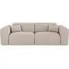 Image de Canapé convertible express dunlopillo 160cm 4 places en tissu tramé beige myra MYRA