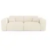 Image de Canapé convertible express dunlopillo 160cm 4 places en velours côtelé crème myra MYRA