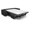 Image de Canapé convertible express dunlopillo 140cm 3 places en tissu bouclette anthracite foncé myra MYRA