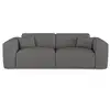 Image de Canapé convertible express dunlopillo 140cm 3 places en tissu bouclette gris graphite myra MYRA