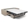 Image de Canapé convertible express dunlopillo 140cm 3 places en tissu bouclette taupe myra MYRA