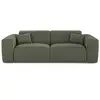 Image de Canapé convertible express dunlopillo 140cm 3 places en tissu tramé vert olive myra MYRA