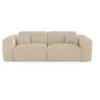 Image de Canapé convertible express dunlopillo 140cm 3 places en velours côtelé beige myra 1MYR140VCBG