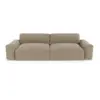Image de Canapé 4 places en tissu tramé toucher doux taupe bliss BLISS