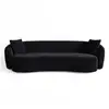Image de Canapé 3 places en tissu tramé toucher doux noir celine CELINE