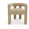 Image de Fauteuil de salon pivotant en tissu bouclette beige alya AF1VBG
