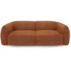Image de Canapé 3 places en velours tramé terracotta livia LIVIA