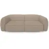Image de Canapé 3 places en tissu bouclette taupe livia LIVIA