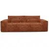Image de Canapé convertible express 3 places en velours gaufré terracotta june JUNE