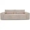 Image de Canapé convertible express 3 places en velours gaufré beige june JUNE