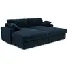 Image de Canapé 4 places en velours bleu nuit plum CC419VBN