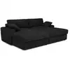 Image de Canapé 4 places en velours côtelé xxl noir plum CC419VCXN