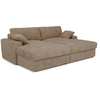 Image de Canapé 4 places en velours côtelé xxl taupe plum CC419VCXTP
