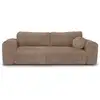Image de Canapé convertible avec coffre de rangement 4 places en velours côtelé xxl taupe lior CCC420VCXTP