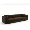 Image de Canapé 4 places en velours à motifs brun expresso lush C427VEBE