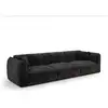 Image de Canapé 4 places en velours à motifs noir lush C427VEN