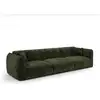 Image de Canapé 4 places en velours à motifs vert kaki lush C427VEVK
