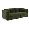 Image de Canapé 3 places en velours à motifs vert kaki lush C327VEVK