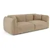 Image de Canapé 3 places en velours à motifs beige taupe lush C327VEBT