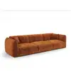 Image de Canapé 4 places en velours à motifs terracotta lush C427VETC