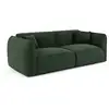 Image de Canapé 3 places 3 places en tissu tramé toucher doux vert kaki lush C327TDVK