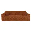 Image de Canapé convertible express 4 places en velours gaufré terracotta vibe CCES17VGTC