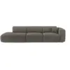 Image de Canapé droit 310cm 5 places en velours à motifs gris myra MYRA