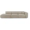Image de Canapé droit 310cm 5 places en velours à motifs beige myra MYRA