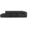 Image de Canapé droit 5 places en tissu bouclette anthracite foncé myra MYRA