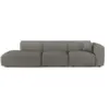 Image de Canapé droit 5 places en tissu bouclette gris graphite myra MYRA