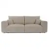 Image de Canapé convertible express 3 places en tissu tramé toucher doux beige como COMO