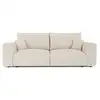 Image de Canapé convertible express 3 places en tissu bouclette crème como CCEM29TBCR