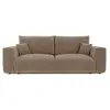 Image de Canapé convertible express 3 places en tissu tramé toucher doux marron como CCEM29VCHM