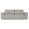 Image de Canapé convertible avec coffre 4 places en tissu bouclette gris clair como COMO