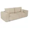 Image de Canapé convertible avec coffre 4 places en velours côtelé beige como COMO