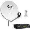 Image de Pack Hdsat Parabole Satellite Acier 60cm Avec Support Lnb + Lnb Single + Décodeur Sat