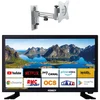Image de Pack Antarion Tv Led 21.5" 54cm Full Hd Android Smart Tv Camping Car + Support Tv 180