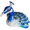 Image de Bouée Gonflable Paon - L. 150 Cm - Bleu