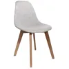 Image de The Home Deco Factory - Chaise scandi en grosse maille Flora - Gris clair