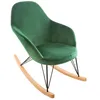 Image de Atmosphera - Rocking chair en velours Ewan - Vert