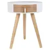 Image de Table de chevet scandinave nora - diam. 35 x h. 45 cm - blanc