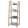 Image de Etagère de salle de bain en bambou finja - l. 43 x h. 112 cm - blanc