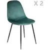 Image de Lot De 2 Chaises Design Velours Giulia
