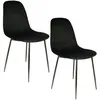 Image de Toilinux - 2 Chaises design velours Giulia - Noir