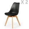 Image de 2 Chaises Design Scandinaves Rembourrées Cocooning