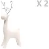 Image de Lot De 2 Décoration De Noël Design Renne Ice Xmas - Blanc
